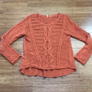 Anthropologie Moth brand Orange Sweater Size XL
